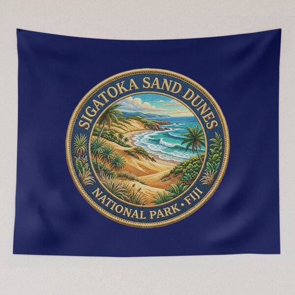 Item preview, Sigatoka Sand Dunes, Fiji – Coastal dunes, tropical vegetation & ocean waves designed and sold by Girih.
