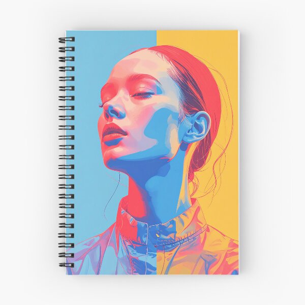 Item preview, Futuristic Colorful Woman Portrait with Glow designed and sold by BetweenForms.