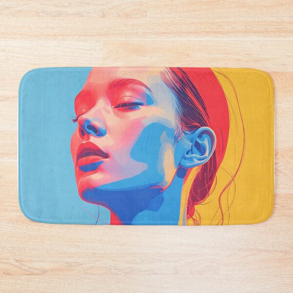 Item preview, Futuristic Colorful Woman Portrait with Glow designed and sold by BetweenForms.