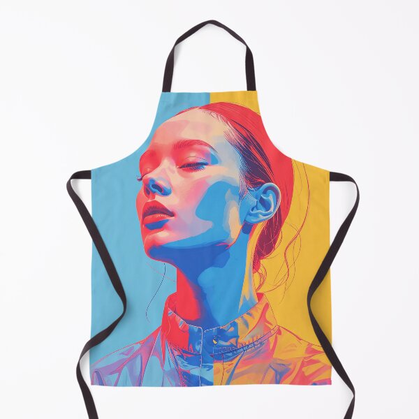 Item preview, Futuristic Colorful Woman Portrait with Glow designed and sold by BetweenForms.