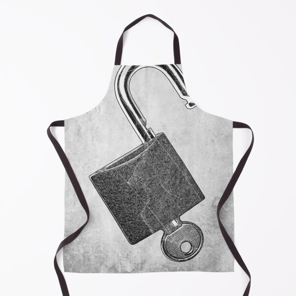 Item preview, Open Padlock and Key Etched Illustration designed and sold by Ghoul Enterprises.