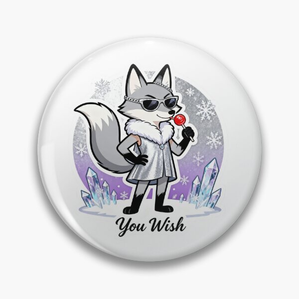 Item preview, Cold Silver Fox Sticker YOU WISH 11 designed and sold by HealthyEnvy.