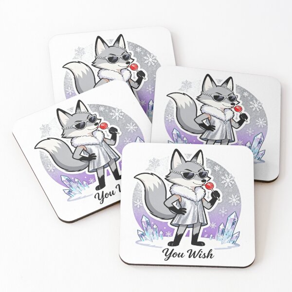 Item preview, Cold Silver Fox Sticker YOU WISH 11 designed and sold by HealthyEnvy.