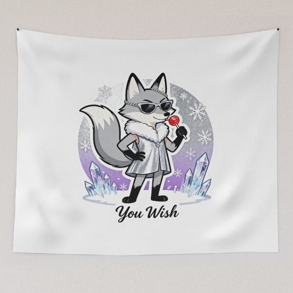 Item preview, Cold Silver Fox Sticker YOU WISH 11 designed and sold by HealthyEnvy.