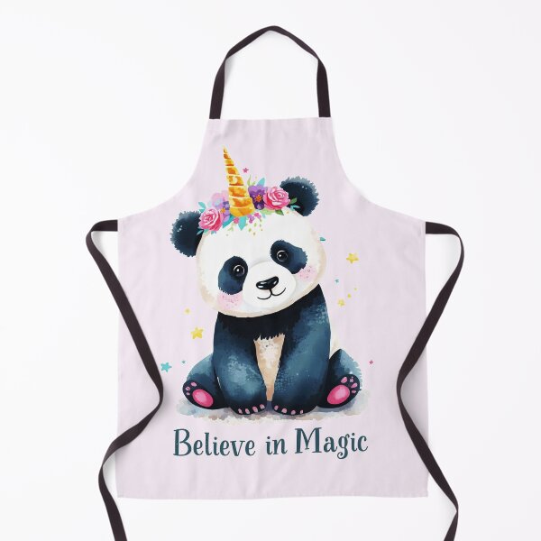 Item preview, Believe in Magic Panda Unicorn – Cute Kawaii Panda with Floral Horn designed and sold by Biedroneczka.