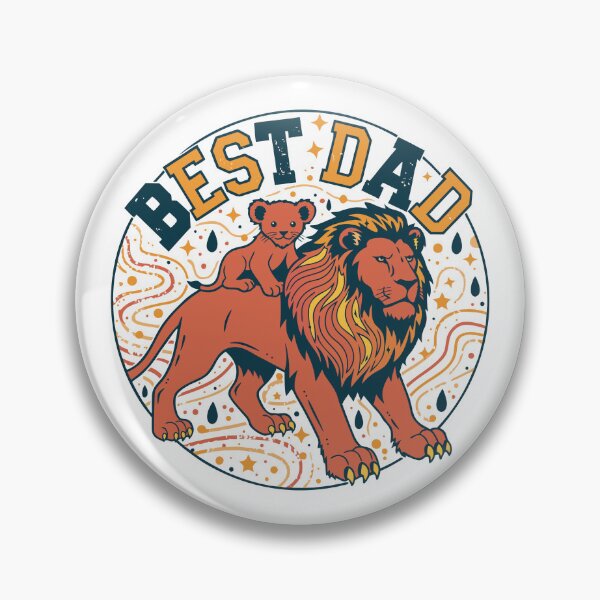 Item preview, Best Dad Lion Duo Circle designed and sold by Stellar Geometry.