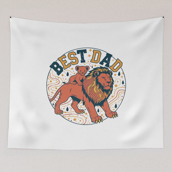 Item preview, Best Dad Lion Duo Circle designed and sold by Stellar Geometry.