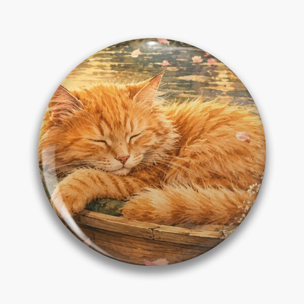 Item preview, Dreamy Water Lily Cat Cottagecore Sunset designed and sold by AMICO77.
