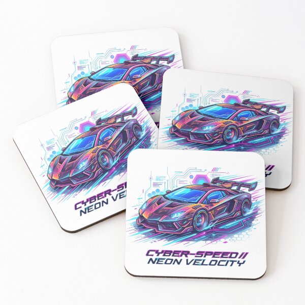 Item preview, Neon Cyberpunk Sports Car of the Future designed and sold by elementos20.