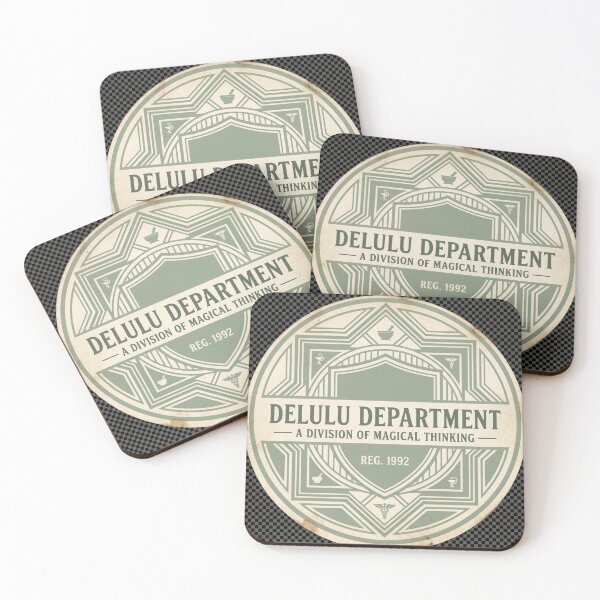Item preview, Delulu Department Vintage Pharmacy Logo Sage Green Fake Brand Aesthetic Tee Sticker designed and sold by Noctavia07.