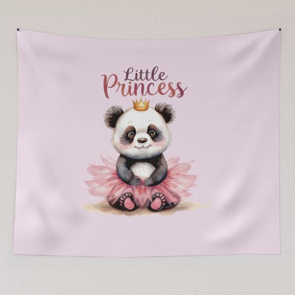 Item preview, Little Princess - Cute Baby Panda in Tutu with Crown Watercolor Art  designed and sold by Biedroneczka.