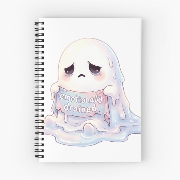Item preview, Emotionally Drained Ghost Sticker | Soft Sad Aesthetic designed and sold by CutePlix.
