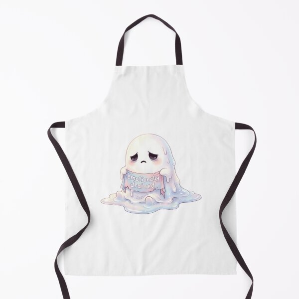 Item preview, Emotionally Drained Ghost Sticker | Soft Sad Aesthetic designed and sold by CutePlix.