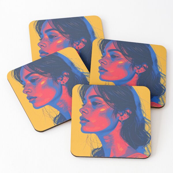 Item preview, Stylish Colorful Female Portrait Pop Aesthetic designed and sold by BetweenForms.