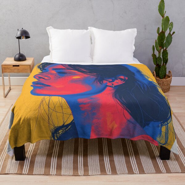 Item preview, Stylish Colorful Female Portrait Pop Aesthetic designed and sold by BetweenForms.