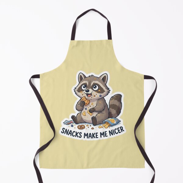 Item preview, Snacks Make Me Nicer Raccoon Sticker designed and sold by StickerRaven.