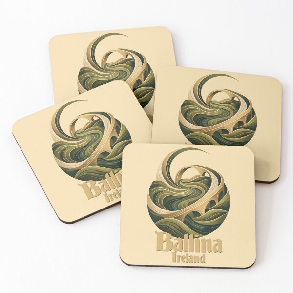 Item preview, Emerald Flow Abstract Ballina Landscape designed and sold by MythicCotton.