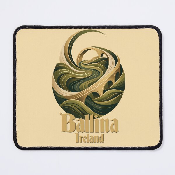 Item preview, Emerald Flow Abstract Ballina Landscape designed and sold by MythicCotton.