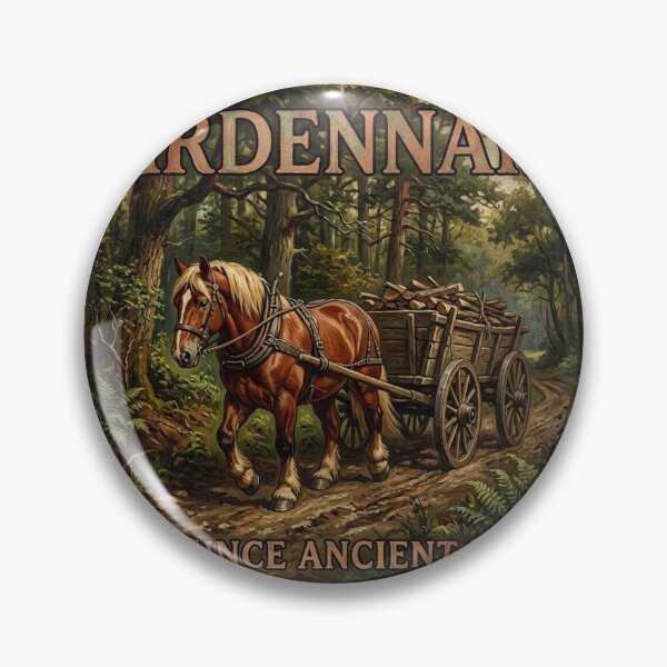 Item preview, Ardennais Horse Vintage Equestrian Heritage Art designed and sold by DuckOddity.