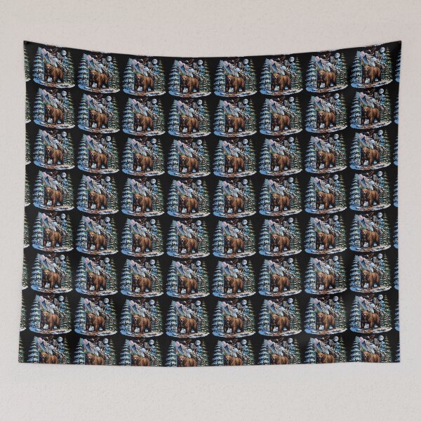 Item preview, Eagle Bear Wolf Wilderness Mountain Adventure Art designed and sold by Fitswear.
