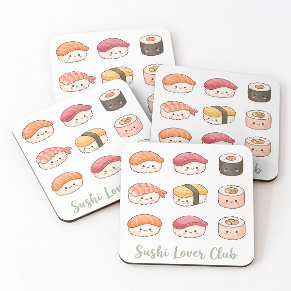 Item preview, Kawaii Sushi Lover Club Cute Pastel Sushi designed and sold by Verycutethings.