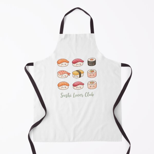 Aperçu de l'œuvre Club des amoureux des sushis Kawaii Sushis pastel mignons créée et vendue par Verycutethings.