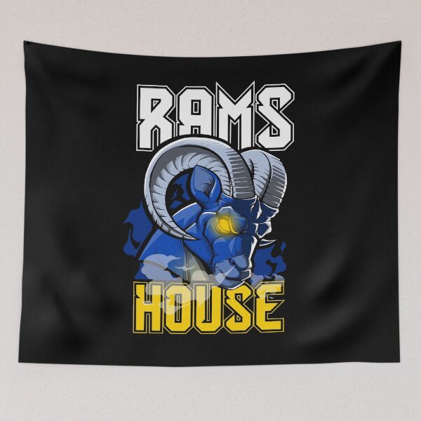 Item preview, Rams House Spirit - Blue and Gold Ram Mascot Illustration designed and sold by Canache.