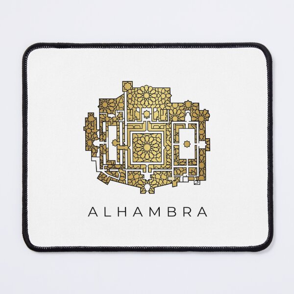 Item preview, Alhambra Map Modern Geometric Palace Art designed and sold by DuckOddity.