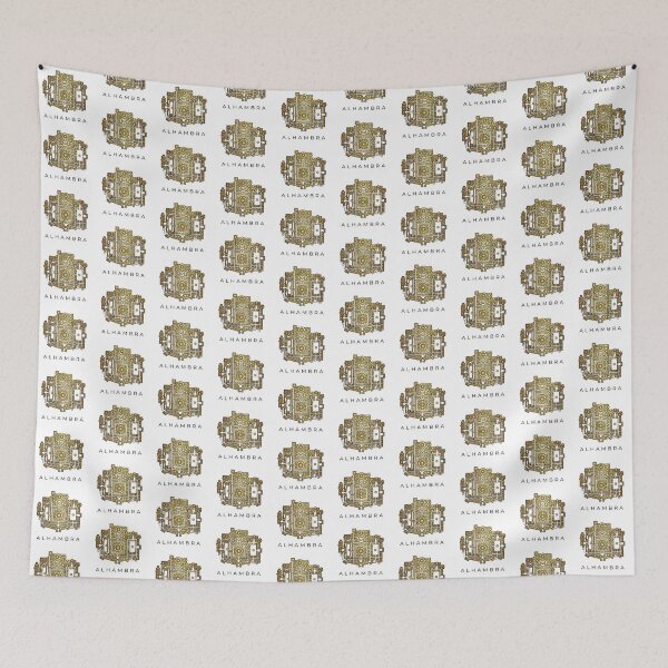 Item preview, Alhambra Map Modern Geometric Palace Art designed and sold by DuckOddity.