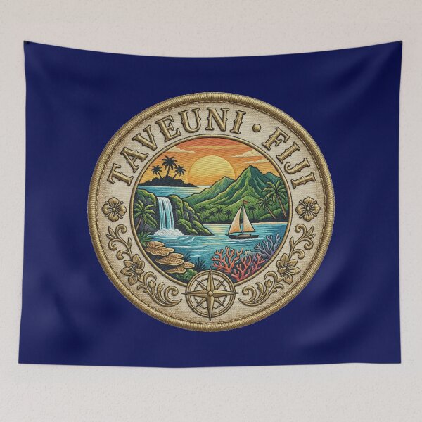 Item preview, Taveuni, Fiji – Waterfall, Lagoon & Tropical Mountains designed and sold by Girih.