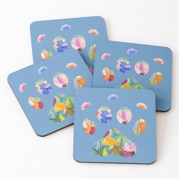 Item preview, Floral paw print accented at the top by flowers designed and sold by Doodles Down South.