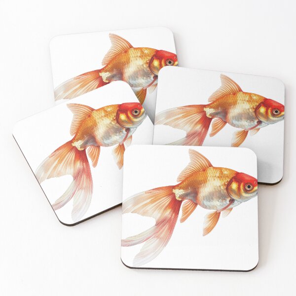 Item preview, Elegant Goldfish Watercolor Illustration designed and sold by Rutvain.