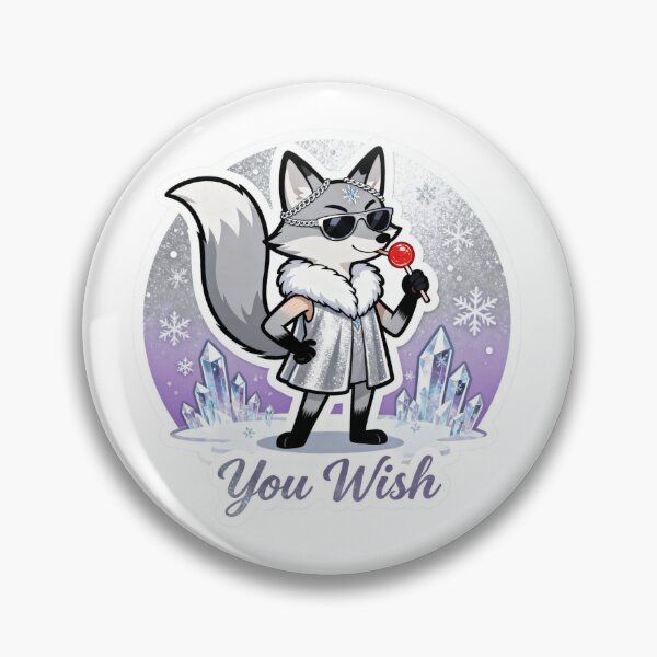 Item preview, Cold Silver Fox Sticker YOU WISH 12 designed and sold by HealthyEnvy.