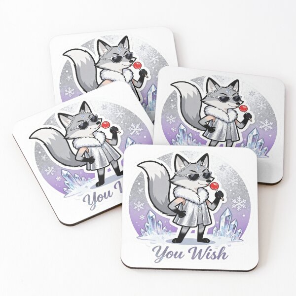 Item preview, Cold Silver Fox Sticker YOU WISH 12 designed and sold by HealthyEnvy.