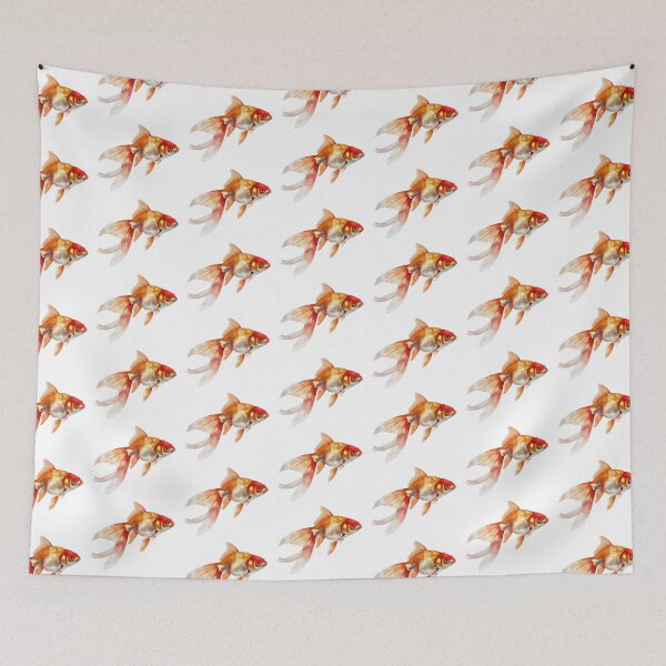 Item preview, Elegant Goldfish Watercolor Illustration designed and sold by Rutvain.
