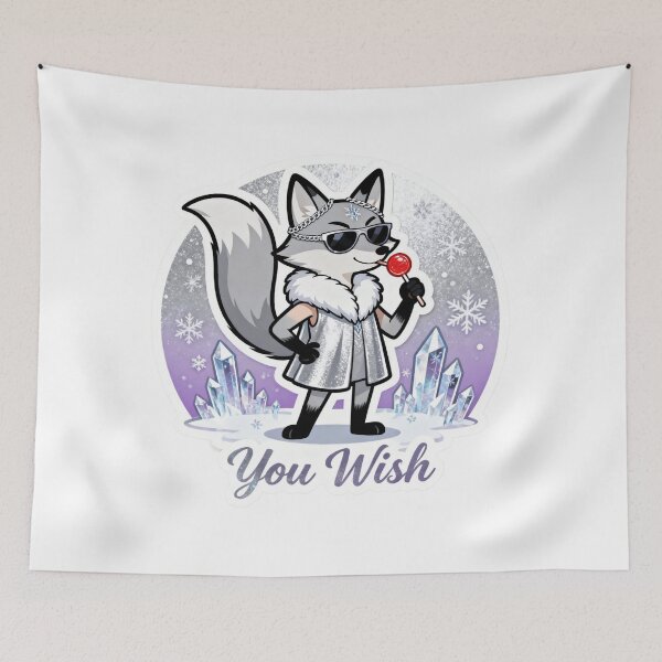 Item preview, Cold Silver Fox Sticker YOU WISH 12 designed and sold by HealthyEnvy.