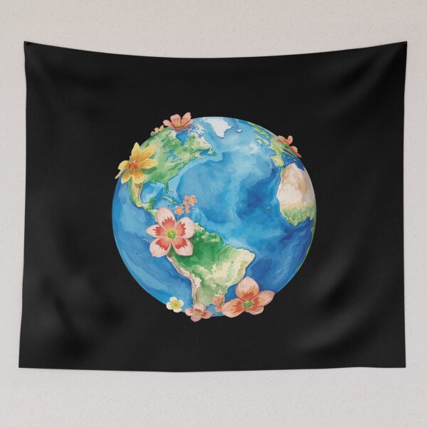 Aperçu de l'œuvre globe en fleurs créée et vendue par uunaa.