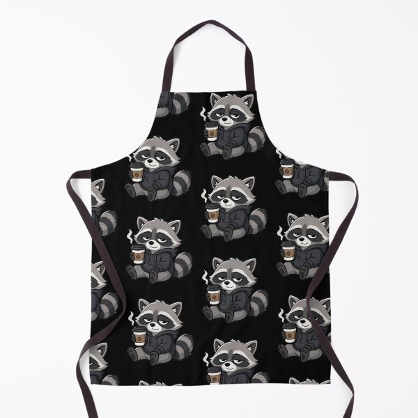 Item preview, Chill Raccoon with Coffee – Funny Sleepy Raccoon Sticker Design designed and sold by OnPointOutfits.