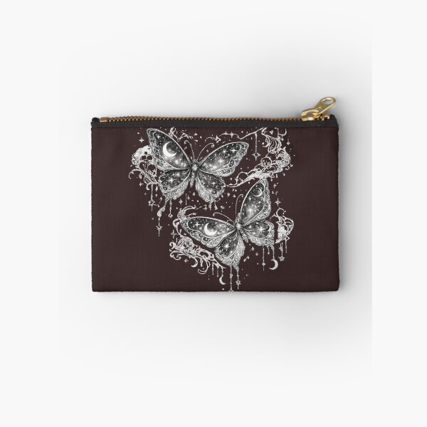 Item preview, Cosmic Celestial Butterflies Black & White Fantasy Art designed and sold by MariMarArt.
