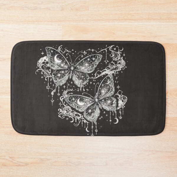 Item preview, Cosmic Celestial Butterflies Black & White Fantasy Art designed and sold by MariMarArt.