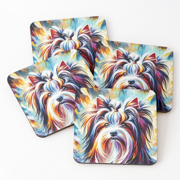 Item preview, Tricolor Biewer Terrier Acrylic Art Biewer Yorkie Art designed and sold by Puppy Puzzles Plus.