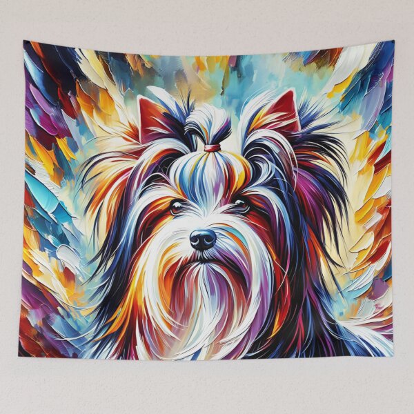 Item preview, Tricolor Biewer Terrier Acrylic Art Biewer Yorkie Art designed and sold by Puppy Puzzles Plus.