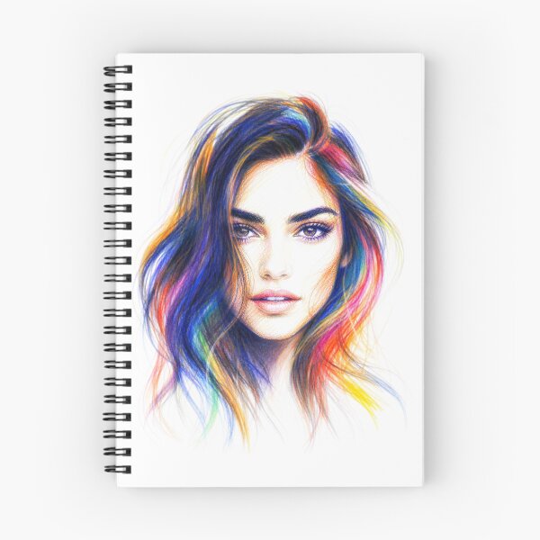 Item preview, Coloured Minimalist Pencil Sketch,Female Portrait 11 designed and sold by Yontartov.
