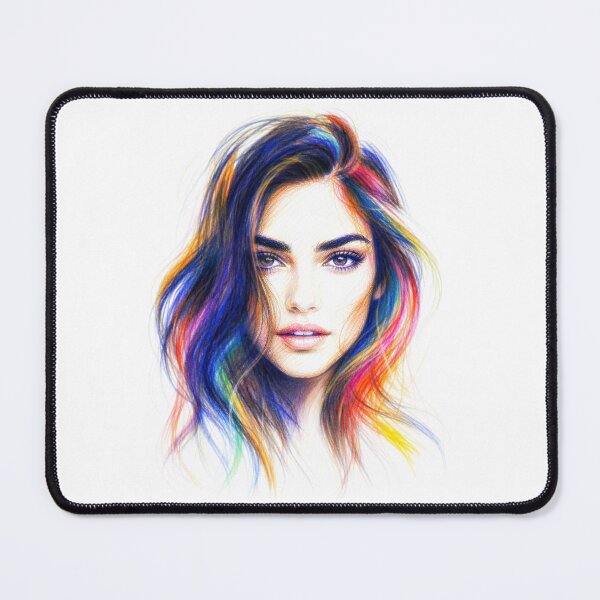 Item preview, Coloured Minimalist Pencil Sketch,Female Portrait 11 designed and sold by Yontartov.