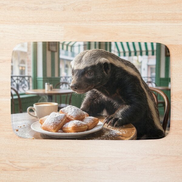Item preview, Honey Badger in the French Quarter designed and sold by Tridentulus.