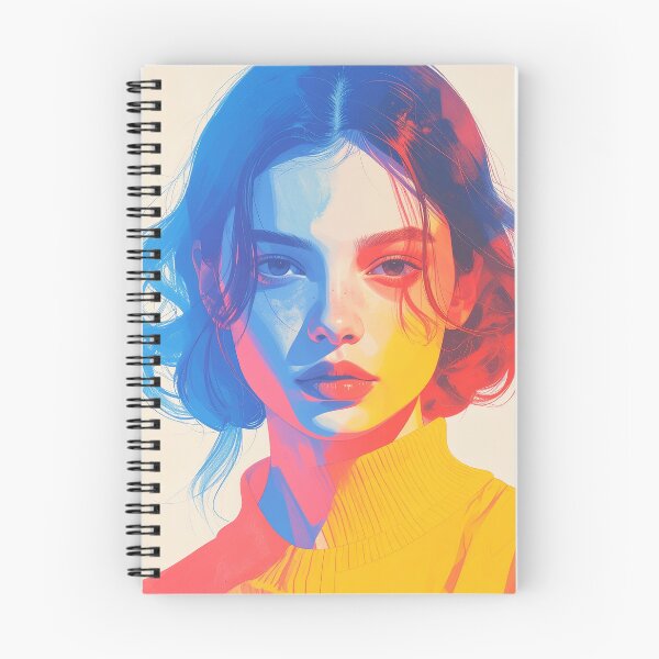 Item preview, Modern Abstract Woman Portrait in Bright Colors designed and sold by BetweenForms.
