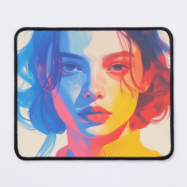 Item preview, Modern Abstract Woman Portrait in Bright Colors designed and sold by BetweenForms.