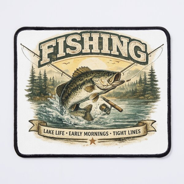Item preview, Vintage fishing adventure at sunset designed and sold by RawEdgeStudios.