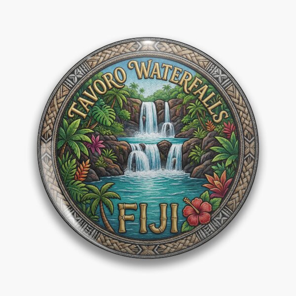 Item preview, Tavoro Waterfalls, Fiji – Tropical waterfall, rock pool & rainforest designed and sold by Girih.