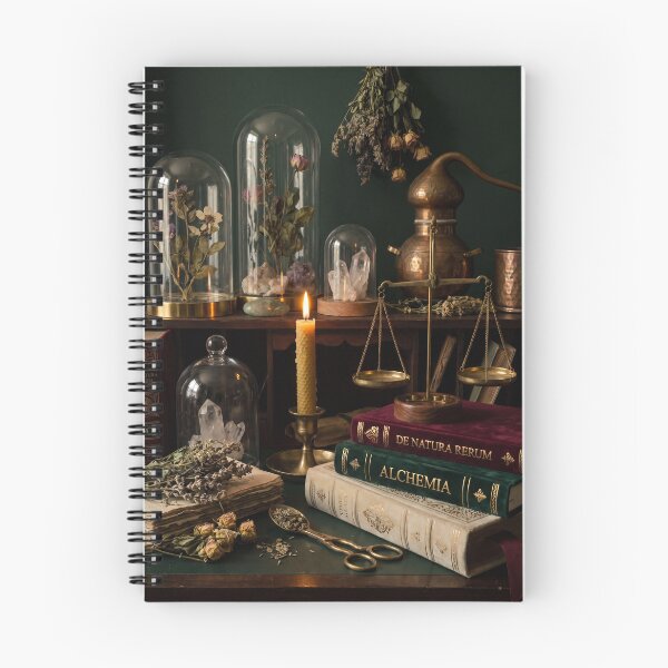 Item preview, Alchemist Workbench Still Life Witchcore Wall Art Botanical Apothecary Decor Gothic Print designed and sold by Noctavia07.